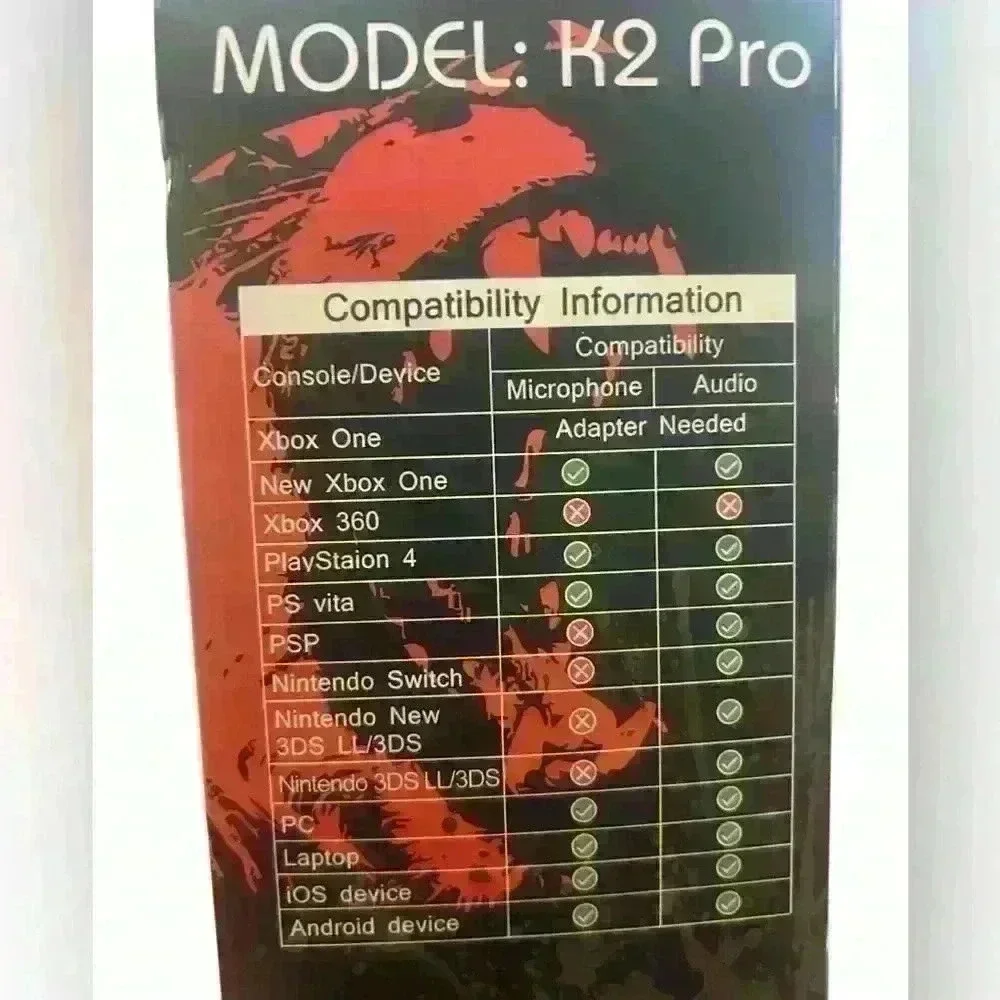🎧 K2 Pro High Performance Professional Gaming headset, Run Mus, NWOT